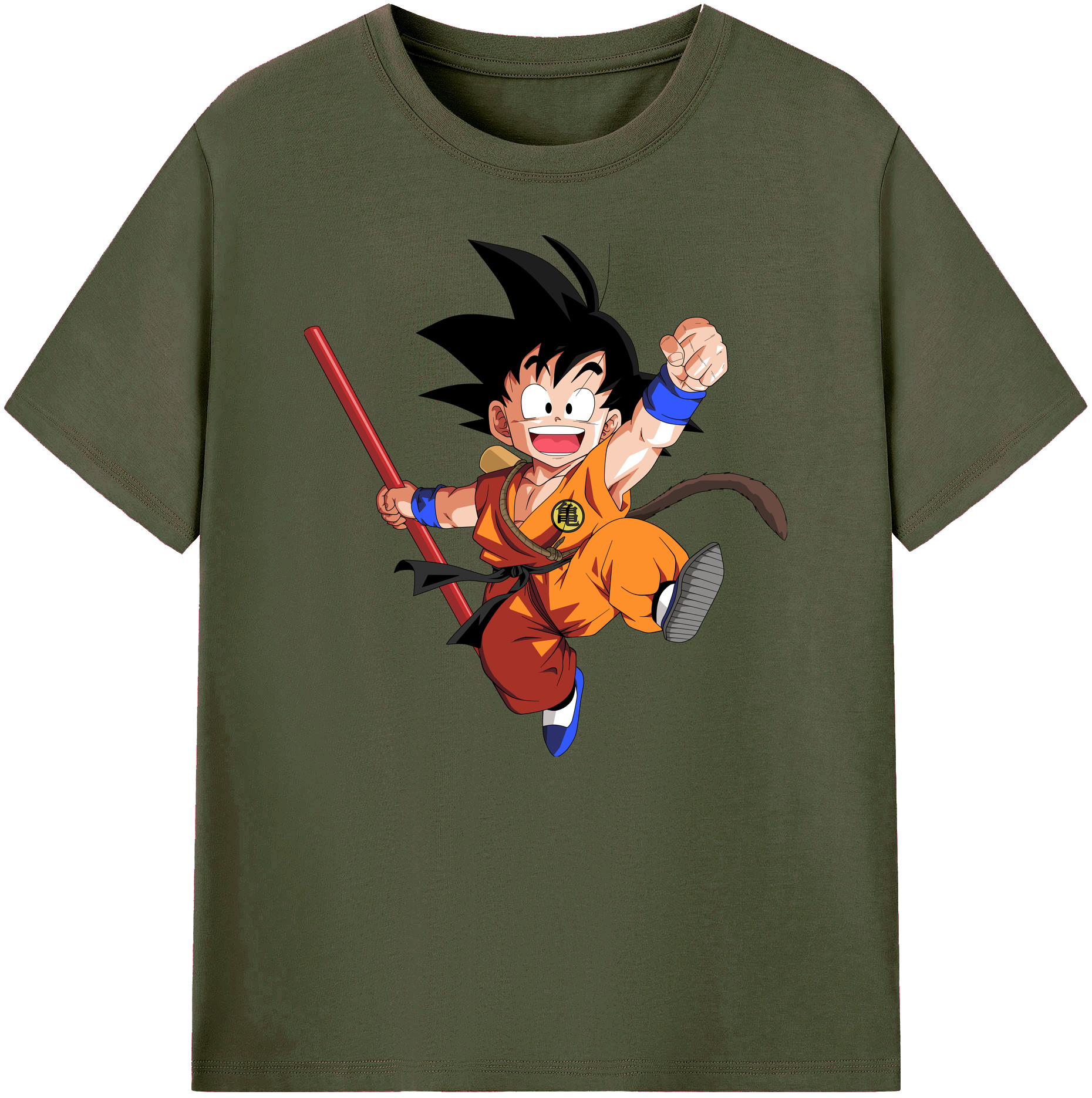 （画像用） ドラゴンボール 孫悟空（そん ごくう）Son Goku カカロット DRAGON BALL Kakarotto 綿100％ メンズ半袖Tシャツ｜肌触りやわらか＆通気性